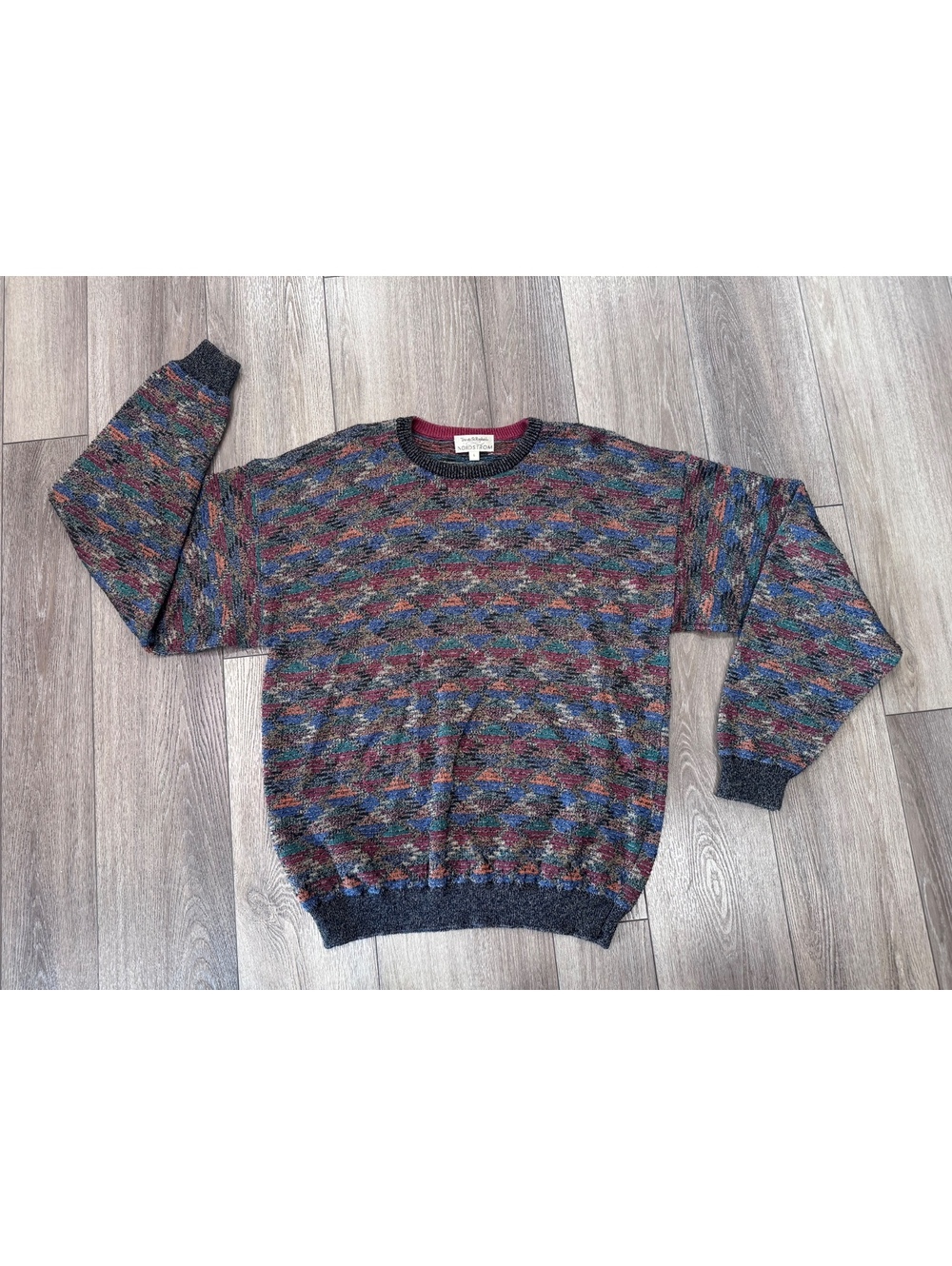 Tricots St. Raphael Multicolor Textured Knit Sweater Size L